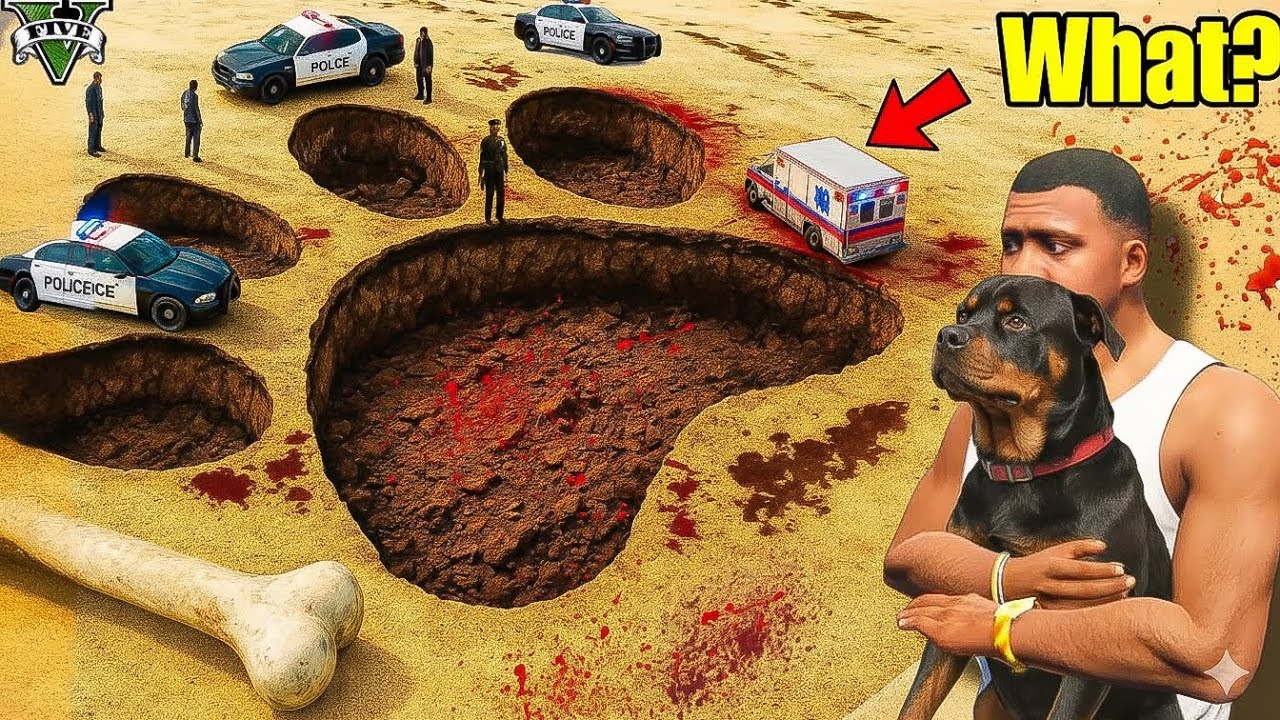“GTA 5 : Franklin & Shinchan Found a Giant Monster Footprint – What Happens Next is Shocking!”