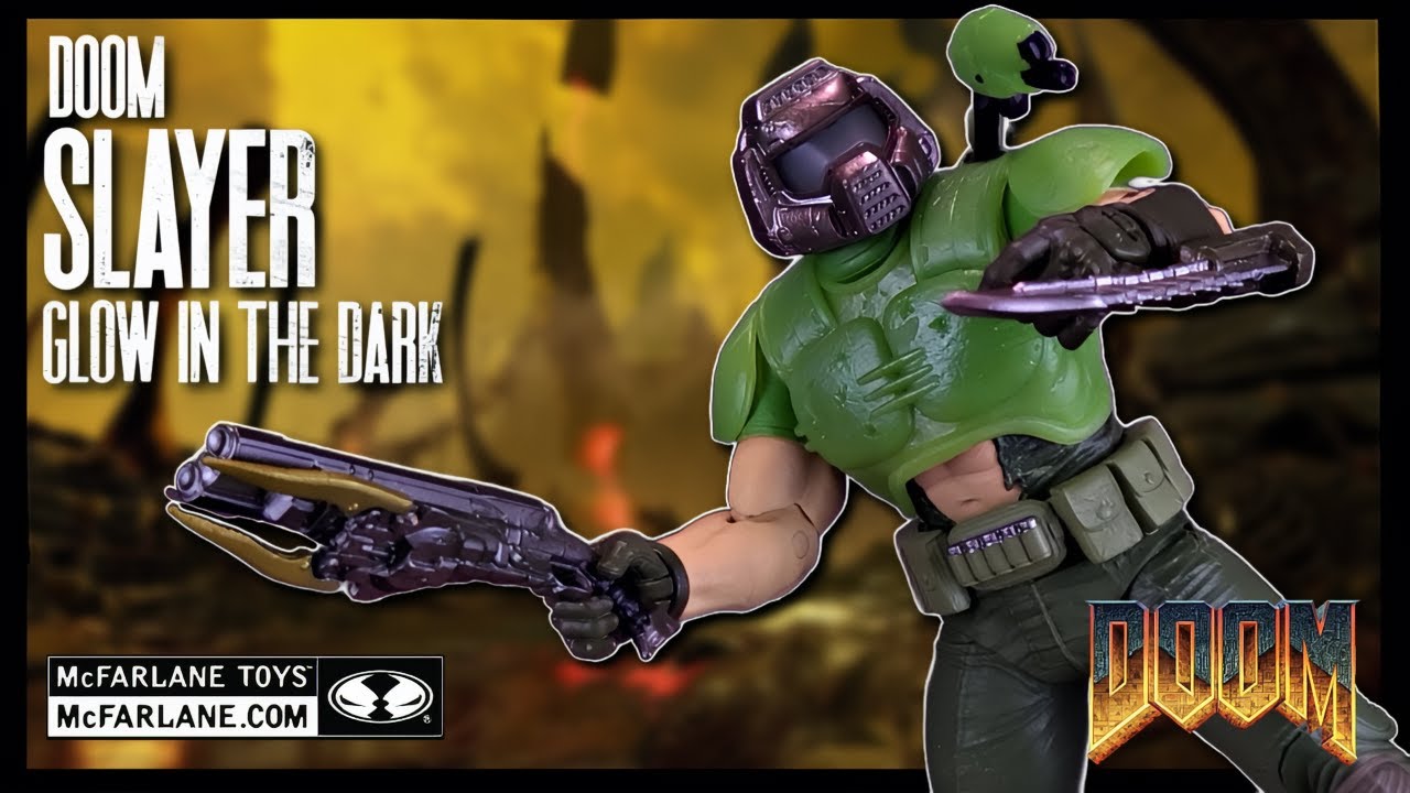 McFarlane Toys Doom Classic Doom Slayer Glow In The Dark Exclusive | @The Review Spot