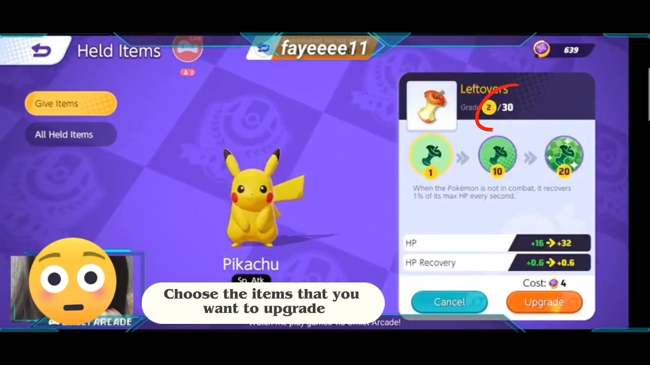 HOW TO UPGRADE EMBLEM OR HELD ITEMS IN POK&Eacute;MON UNITE| POK&Eacute;MON UNITE| WOWPLAYS