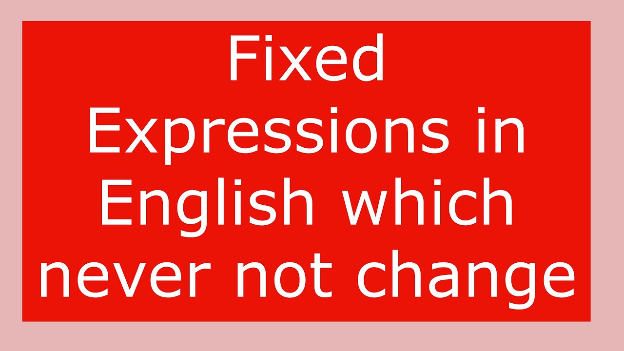 Plural expressions |Fixed Expressions | English Expressions | How to make English sentences