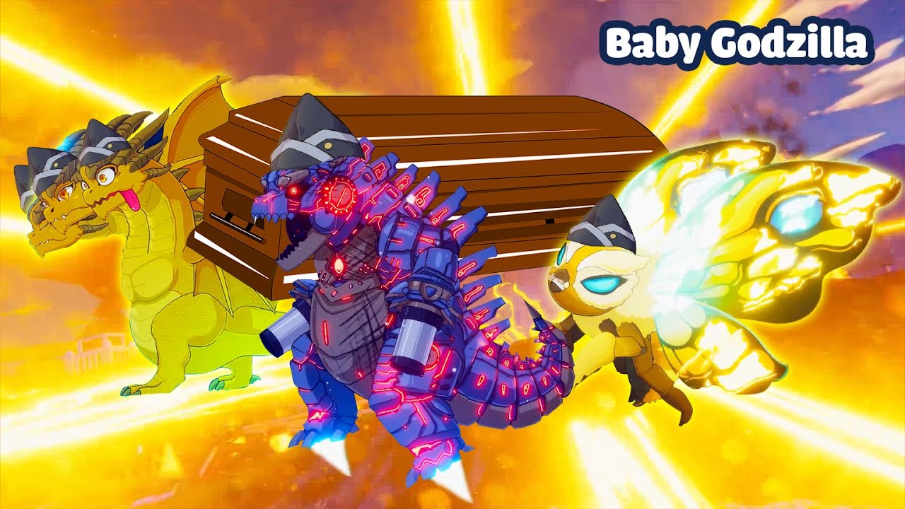 Baby Mothra vs  Mecha Godzilla, King Ghidorah, Rodan || Coffin Dance Song Meme Cover
