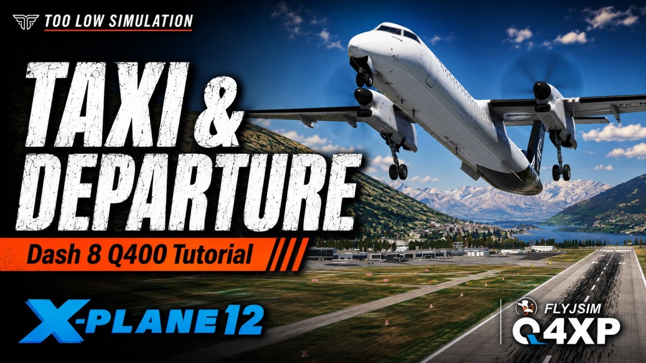 Dash 8 Q400 - Taxi, departure and cruise tutorial