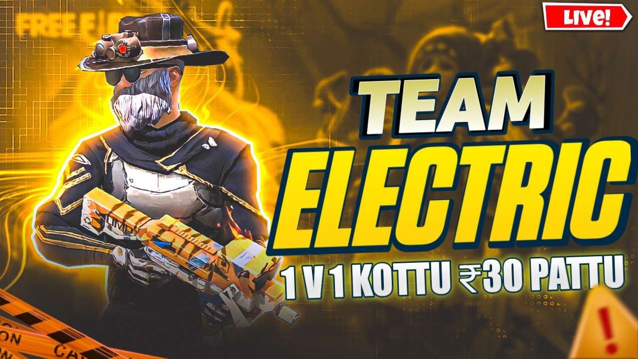 1V1 KOTTU ₹30 PATTU TEAM ELECTRIC IS LIVE  facecam live free fire #free fire