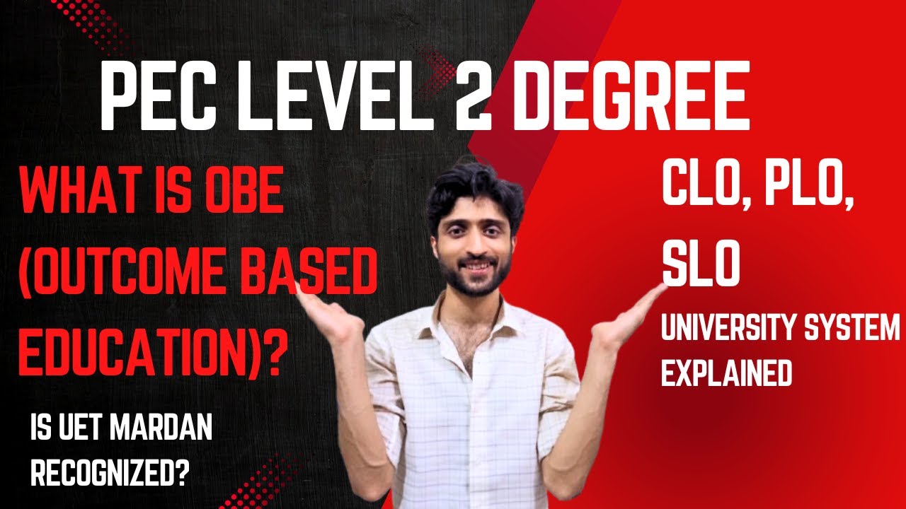 PEC Level 2 degree | OBE| PLO| CLO| Explained: What You Need to Know | Part 1 | Engr. Muneeb Tahir