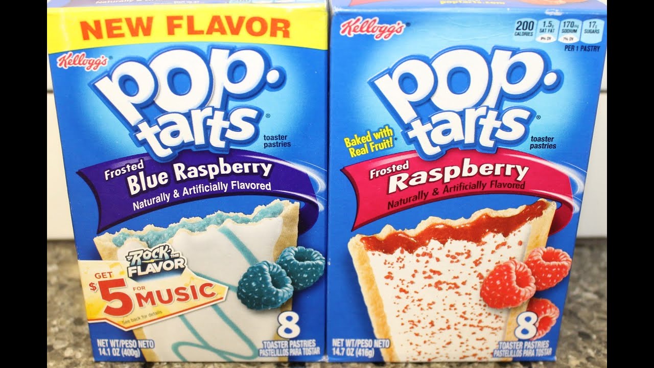 Blue Raspberry Pop Tarts vs Raspberry Pop Tarts Blind Taste Test & Review