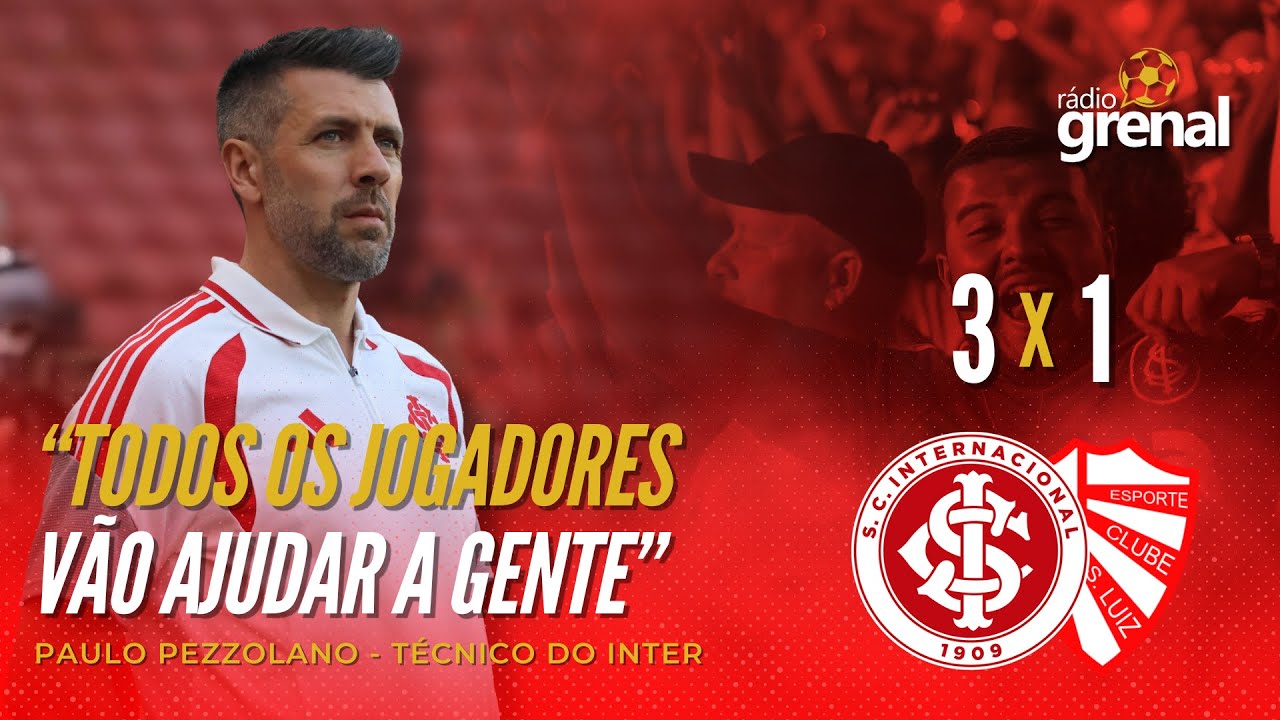COLETIVA DE PAULO PEZZOLANO - T&Eacute;CNICO DO INTER | INTER 3 X 1 S&Atilde;O LUIZ | GAUCH&Atilde;O