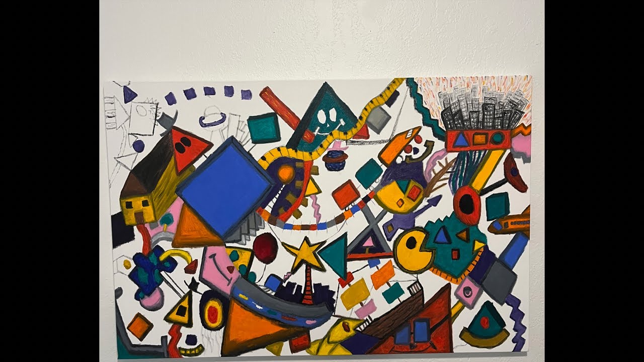 Watch Me Paint A Large Chaotic Oil Painting With Depth - Abstract Art Process Livestream!