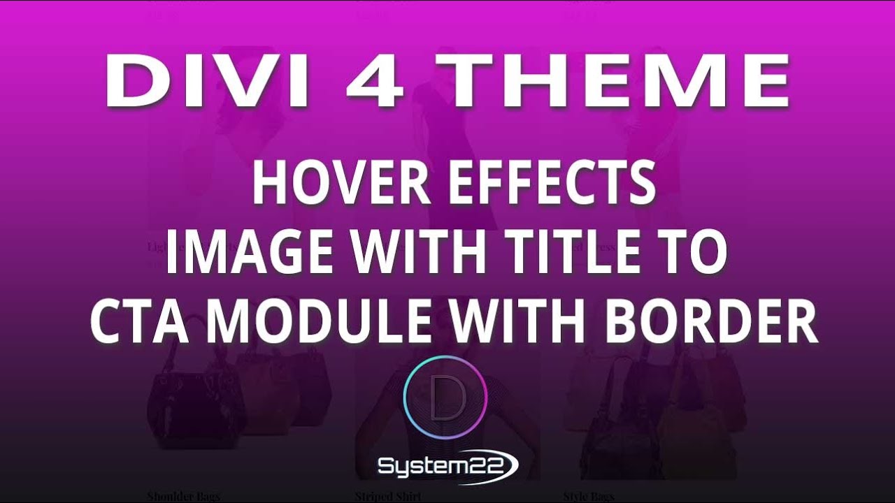 Divi Theme Hover Effects Image With Title To CTA Module 👍