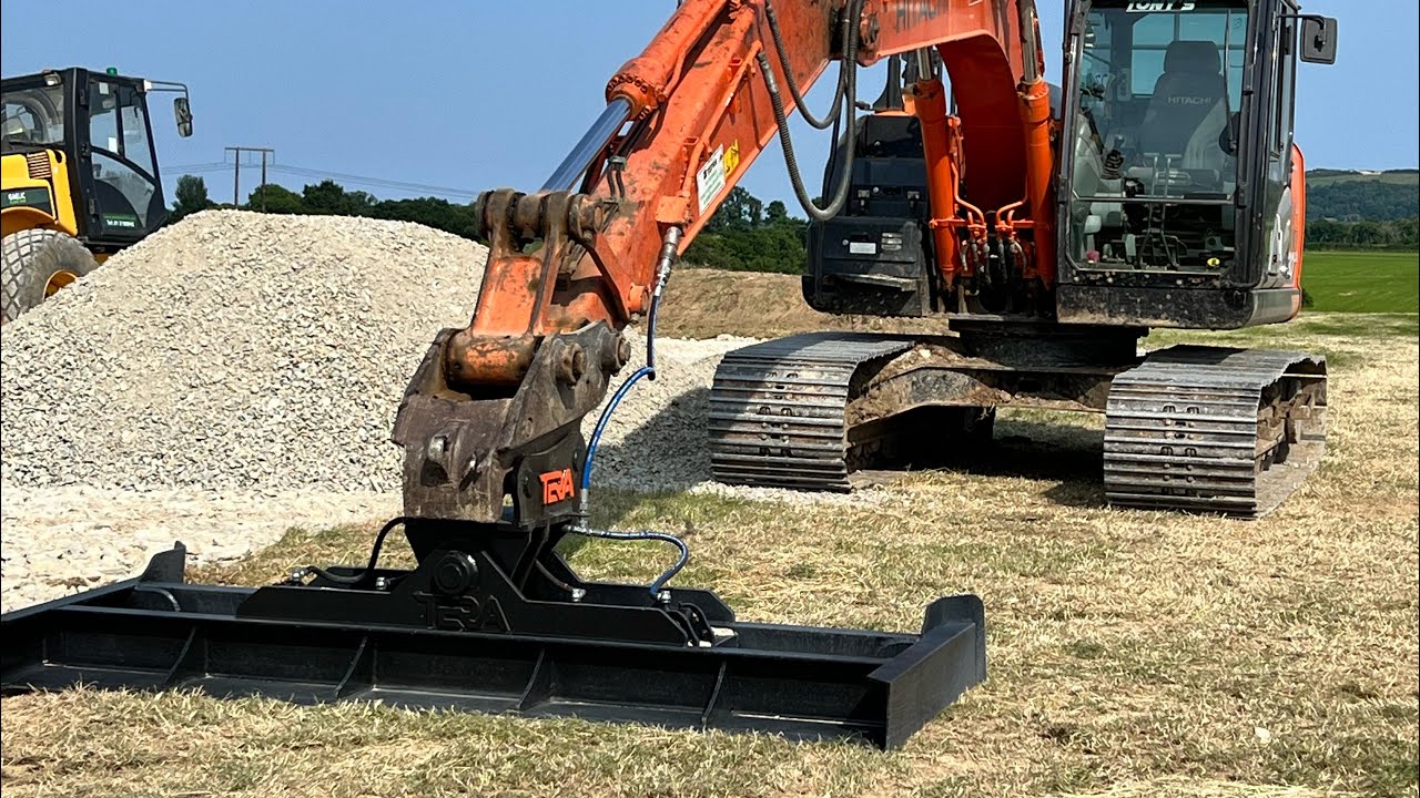 Try out of new tilt grading beam, hitachi 130-6