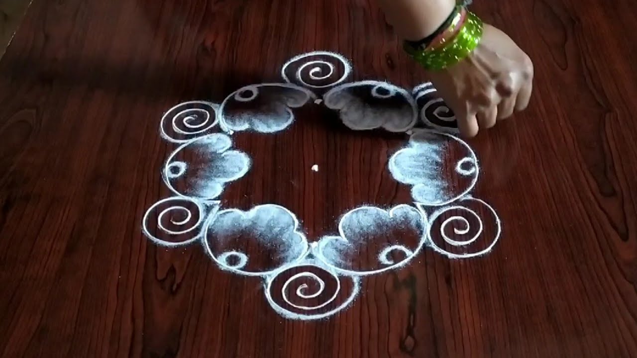 Stay home 🏘️ Stay Safe 🛡️2 Beautiful Daily kolams only (3) Dot's...