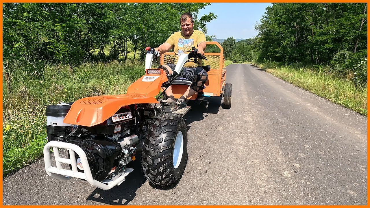 CEL MAI AVANSAT Motocultivator RURIS 1077. Motor Loncin 16CP, 5 viteze, diferențial + far