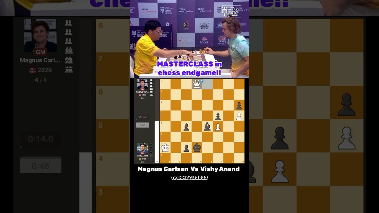 Magnus Carlsen vs Vishy Anand | Greatest chess match @OfficialGCL #TechMGCL #TheNextMove #chess