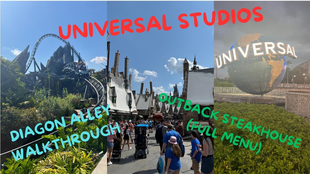 Universal Studios VLOG | Diagon Alley | NBC Sports Grill | Outback Steakhouse (Full Menu) - DAY 8