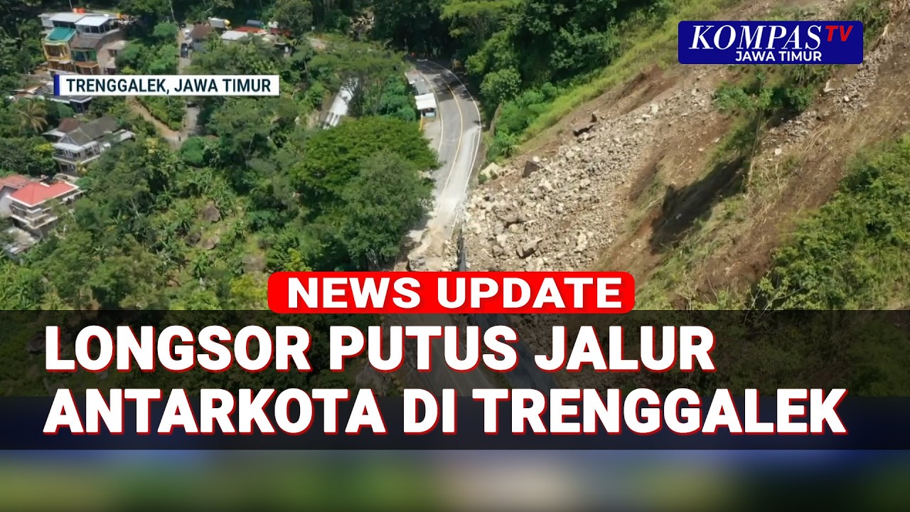 Longsor Putus Jalur Antarkota di Trenggalek, 4 Alat Berat Dikerahkan