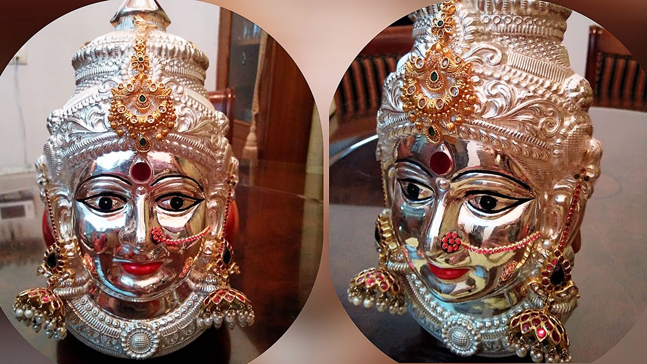 Varamahalakshmi Idol Decoration | Varamahalakshmi Face Decoration