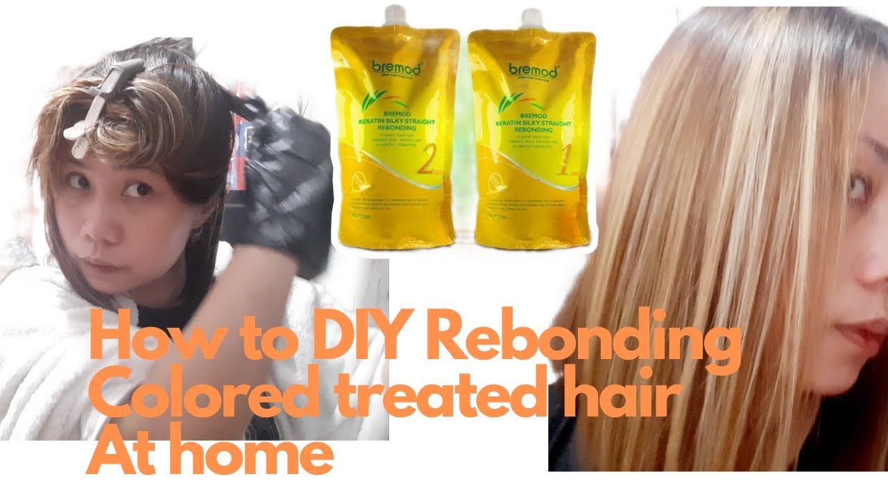 How to DIY rebonding your color treated hair at home with no damage step by step tutorial||Vlog 2
