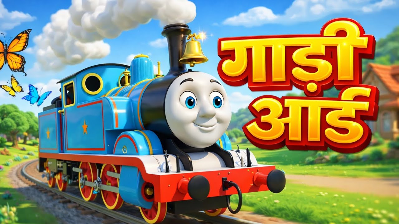 गाड़ी आयी छुक छुक - Full rhyme in Hindi | Gadi Aayi Gadi Aayi Chuk Chuk Rhyme | Kids rhyme in hindi