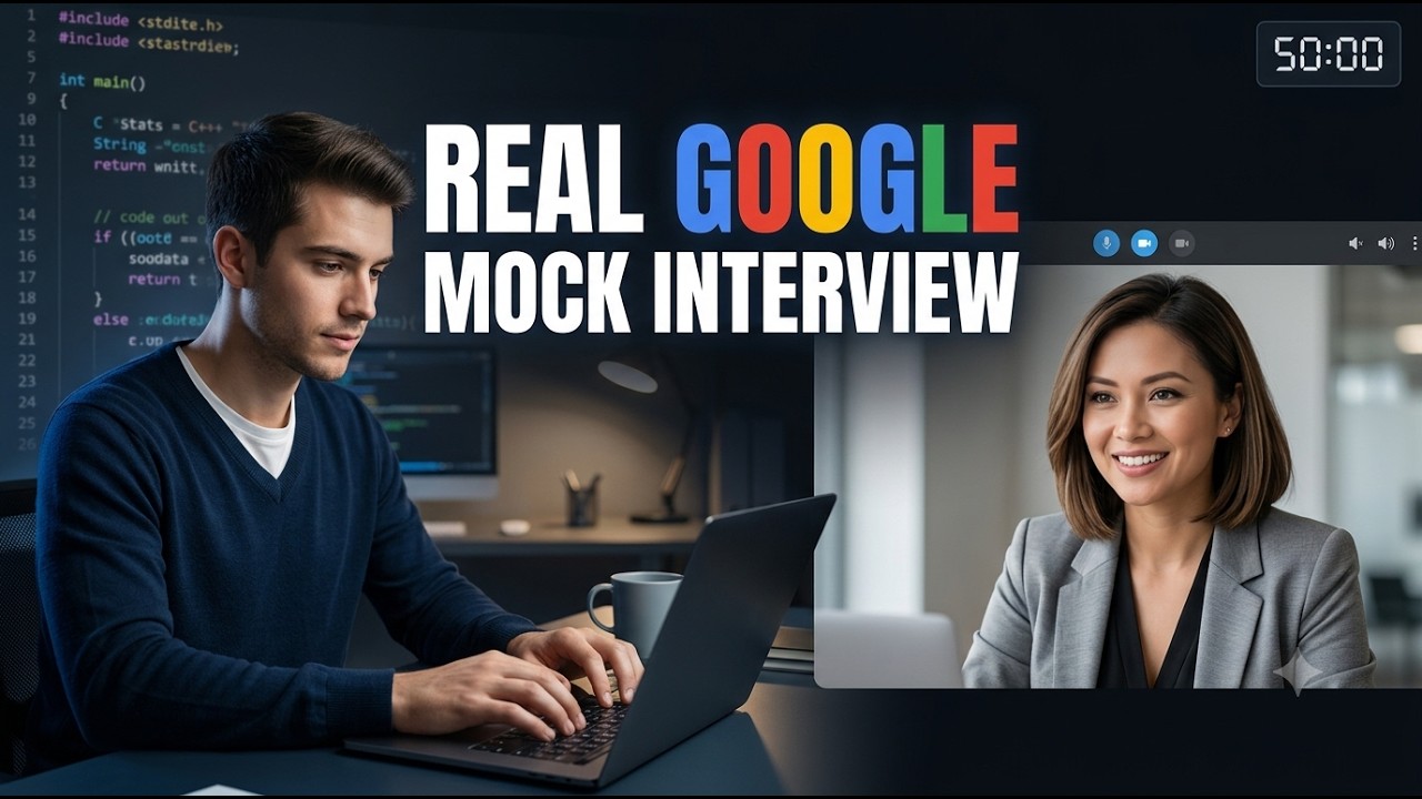 Google Software Engineer Mock Interview (2026) | REAL Coding Interview | DSA + AI Round