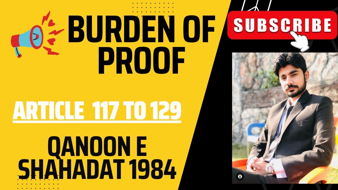 Article 117 to 129 of qso l burden of proof l proof of burden in qso l proof of legitimacy l law gat