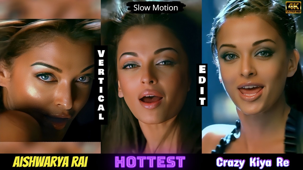 Aishwarya Rai 4K | Crazy Kiya Re Hottest Moments Slow Motion Edit