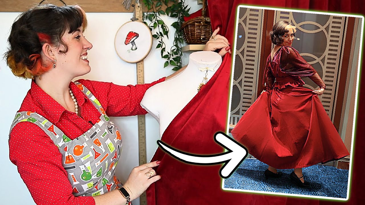 I turned a Curtain in to a *Fancy* Dress for a Vintage Cruise