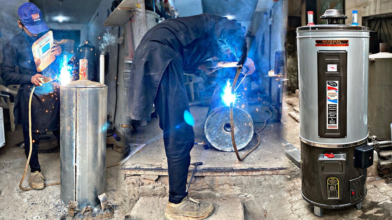 Gas Geyser Manufacturing in a Local Shop | Heavy Metal Sheet Fabrication Process