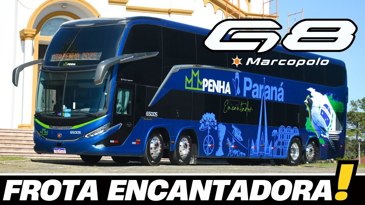 OS DIFERENCIADOS!! DESFILE DOS NOVOS ÔNIBUS DE DOIS ANDARES MARCOPOLO G8 DA PENHA