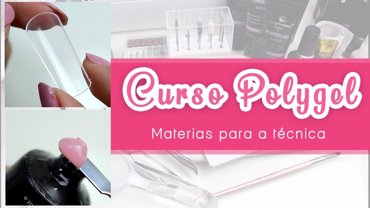 Curso Polygel #aula 1 Materias para a técnica |Curso Gratuito | Aline Makelyne