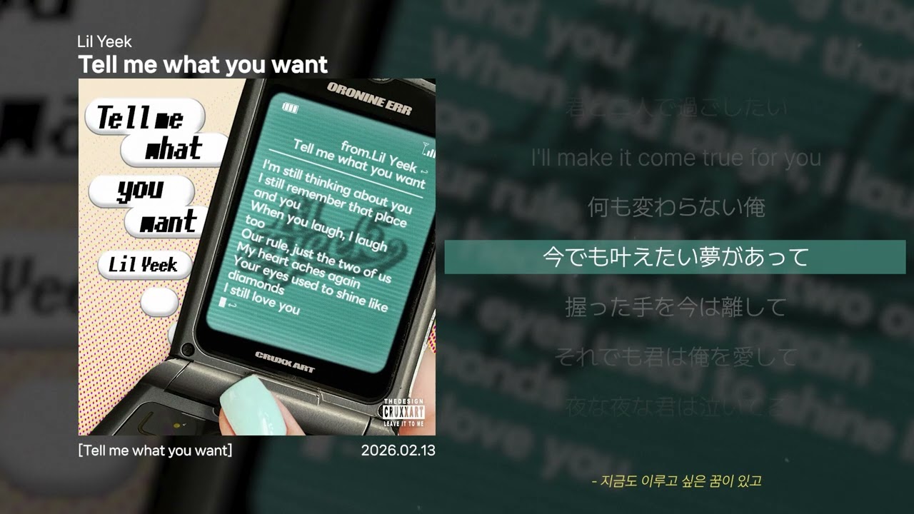 [Lyric Video] Lil Yeek - Tell me what you want [JPN/KOR]