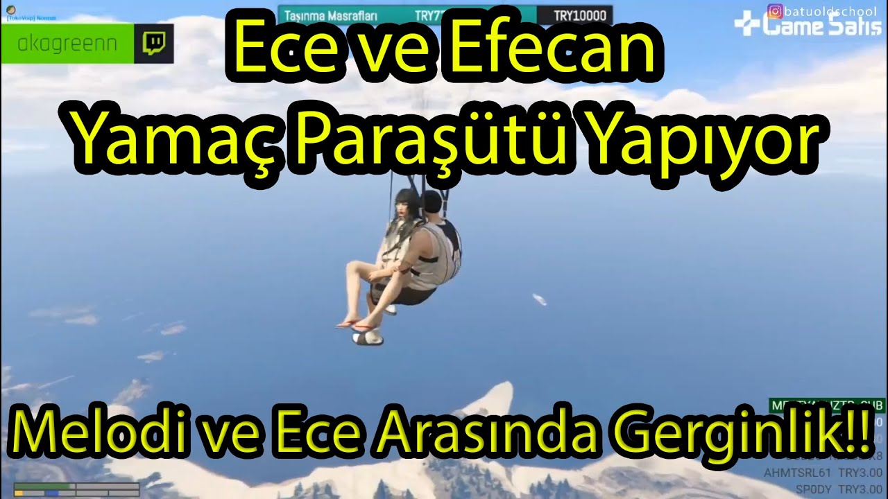 EightbornV Ece ve Efecan Yamaç Paraşütü Yapıyor!!! - Ece ve Melodi Arasında Gerginlik!! - Akagreen