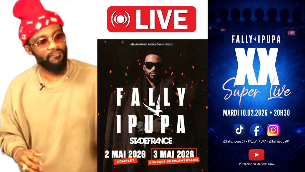 FALLY IPUPA : XX SUPER LIVE ! TOUT SUR L'ALBUM XX, LE STADE DE FRANCE 2O26 LE 02, 03 MAI #BILLETERIE