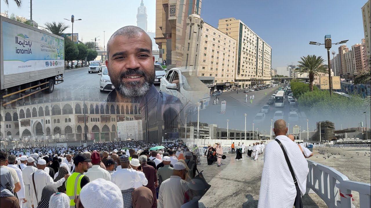 شاهد زحمة يوم الجمعة في الحرم المكي  شارع غزة وصلاة في التوسعة الجديدةمكة المكرمة