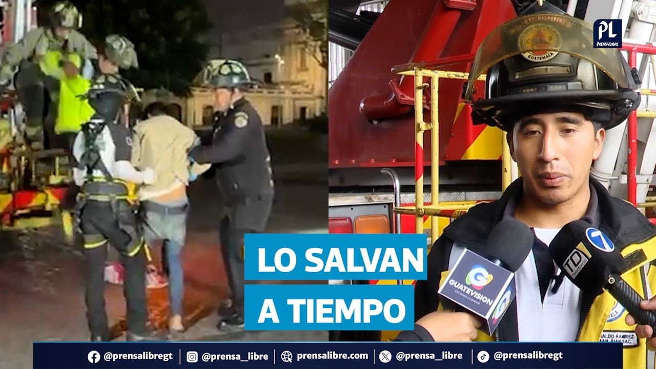 “La satisfacción más grande es salvar una vida”: bombero relata rescate de hombre que trepó Palacio