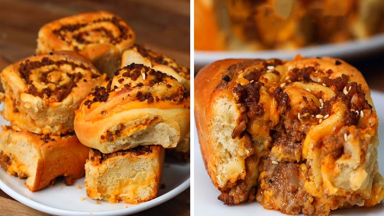4 Quick And Easy Savoury Swirl Buns