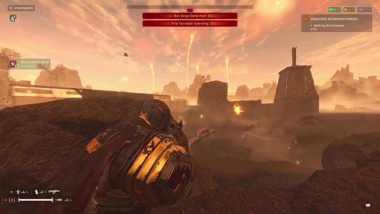 Facing Incineration Corps Automaton in  Helldivers 2 | MENKENT Planet Gameplay | NO Commentary PS5