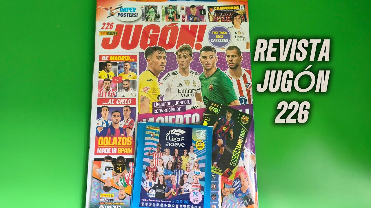Revista JUGÓN 226 + LIGA F + Adrenalyn XL 2025-26 || ¡Conseguí otra CARD MOMENTUM! 