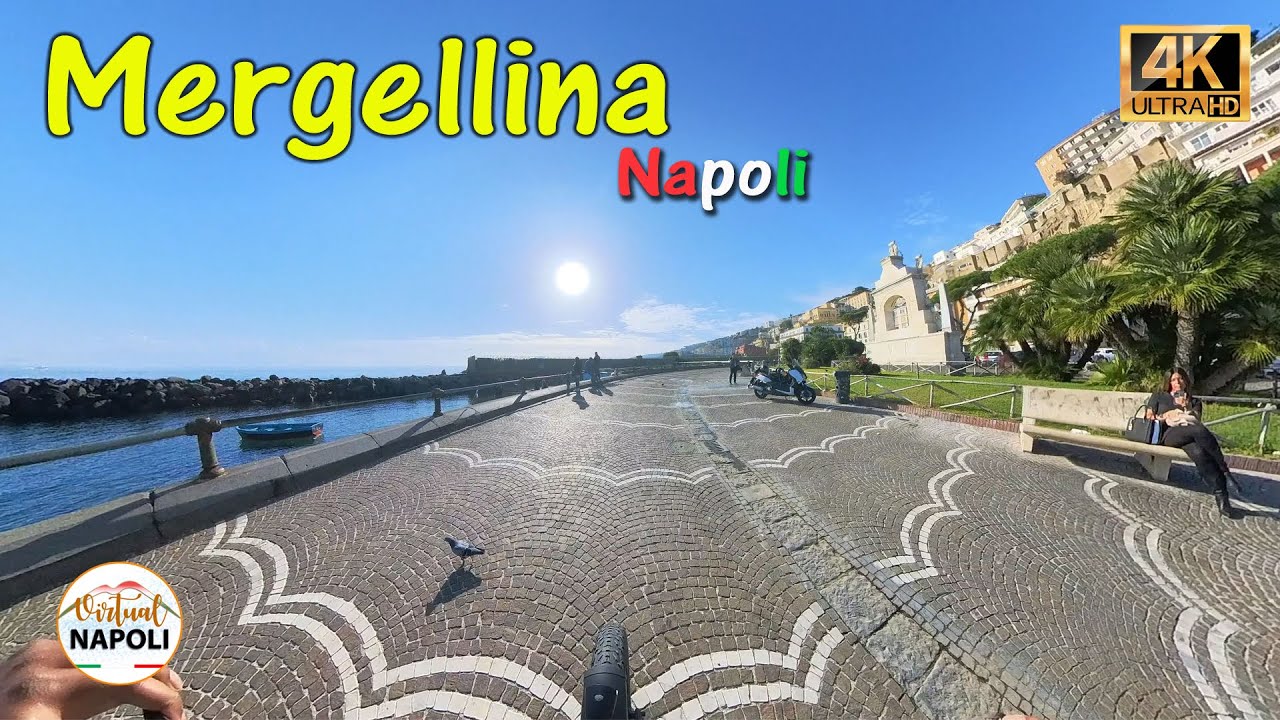 Naples Road Tour 4K UHD around Mergellina, Marina, Victoria #bicycletour #napoli #tourism #italy