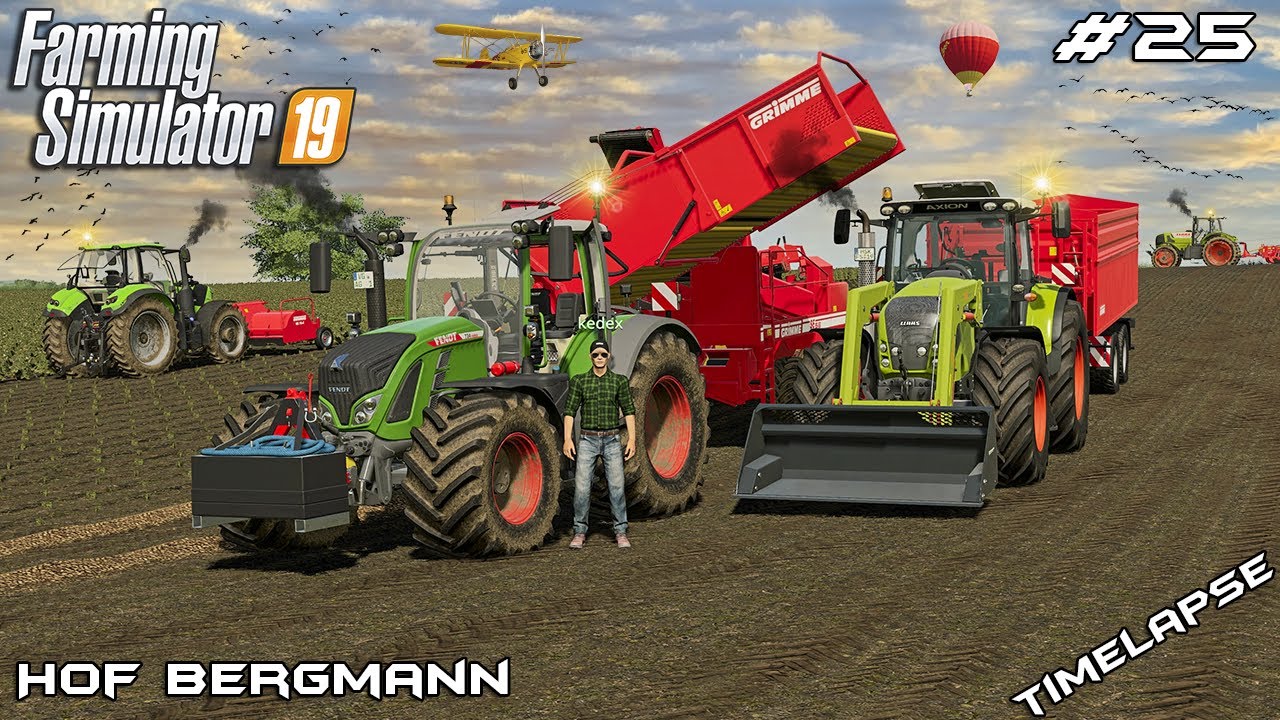 Harvesting POTATOES with GRIMME and @kedexworld | Hof Bergmann | Farming Simulator 19 | Episode 25