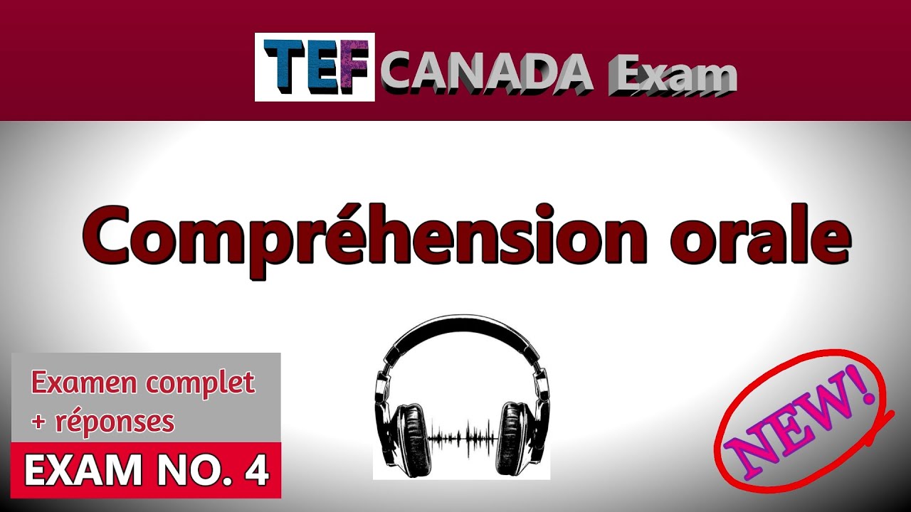 NEW TEF Canada 2025 | Comprehension Orale | Listening Test | TEF Examen + Correction
