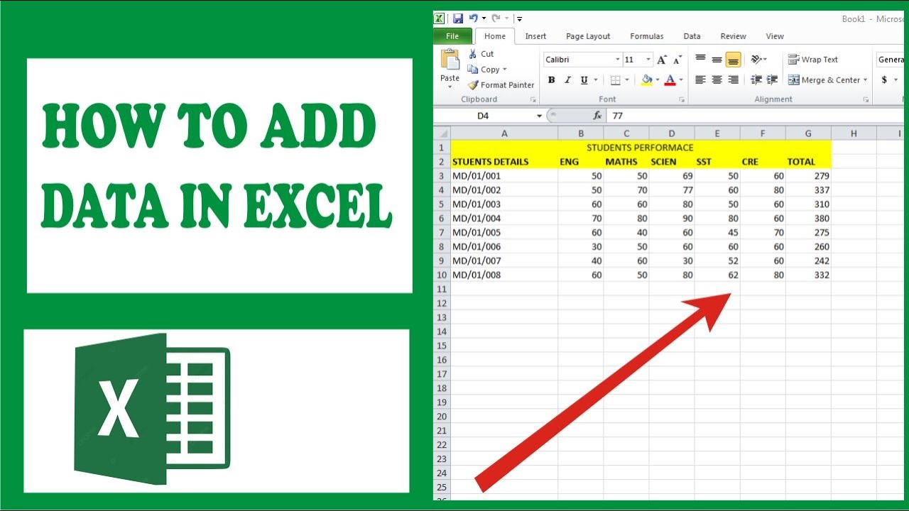 MS Excel - How to add items using MS Excel