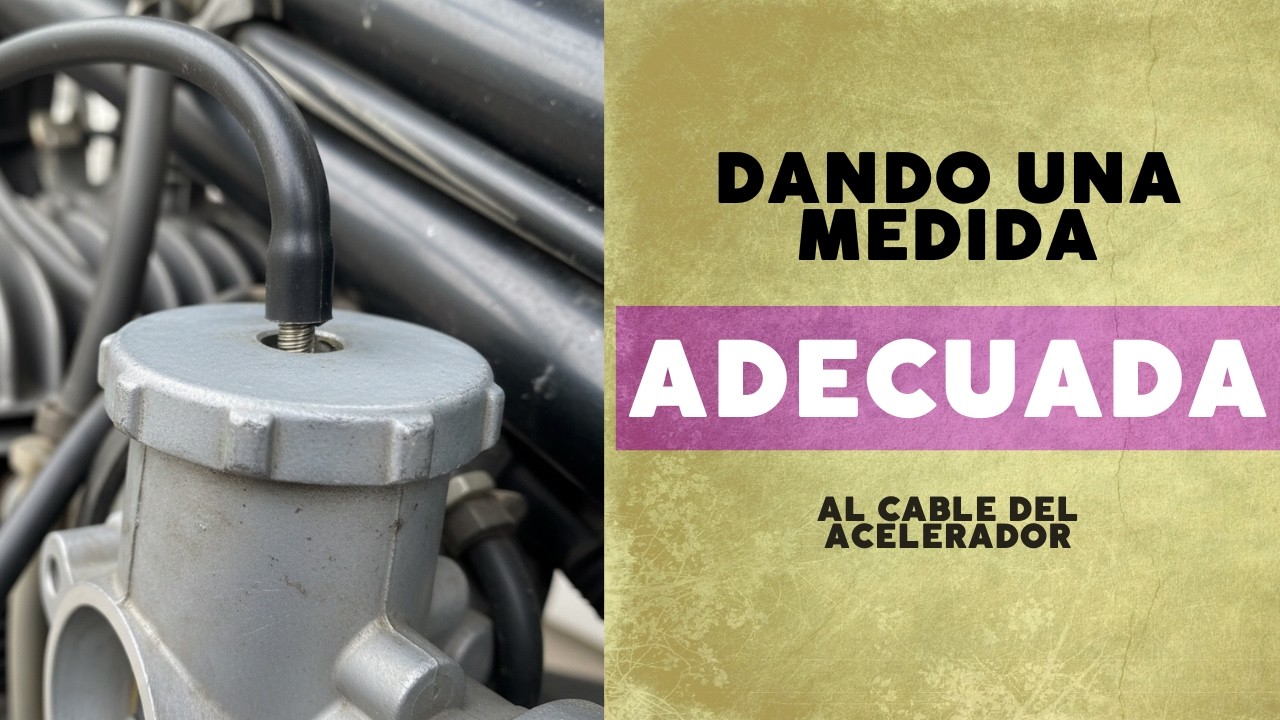 Cable de acelerador de moto, dando medida adecuada