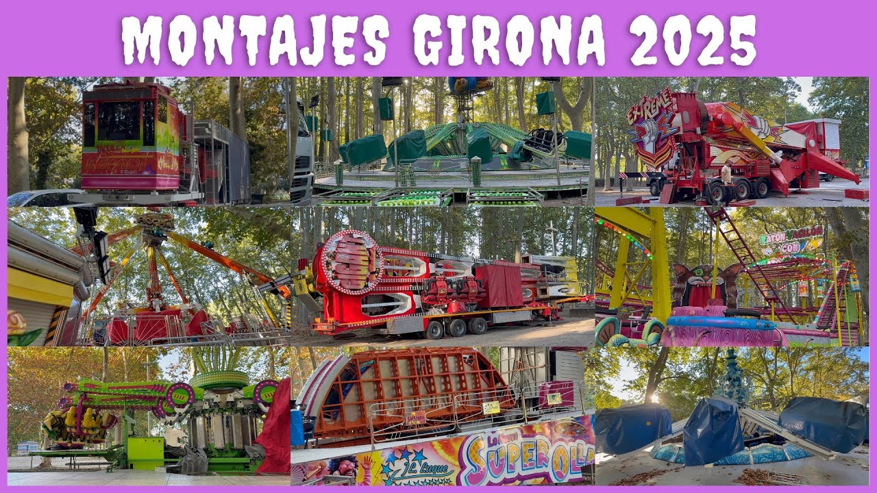 MONTAJES FERIA DE GIRONA 2025 | LA FERIA MÁS MÁGICA DE ESPAÑA 🎢🎡✨