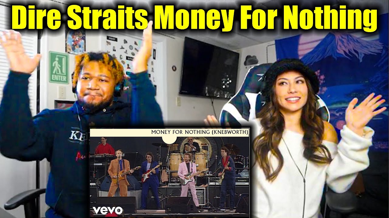 OUR FIRST TIME REACTING TO !! Dire Straits - Money For Nothing (Live At Knebworth)