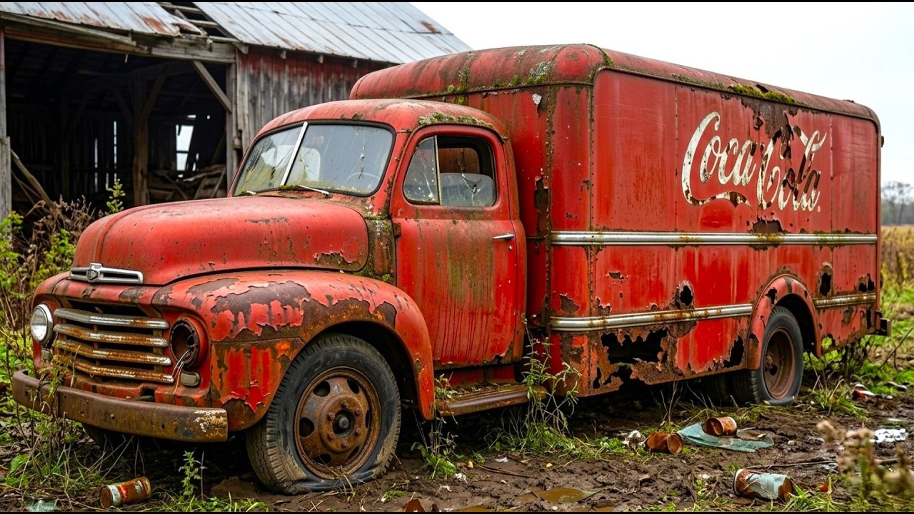 ASMR Truck Restoration From Rust to Retro Icon – Coca-Cola Delivery Truck | 4K Restoration