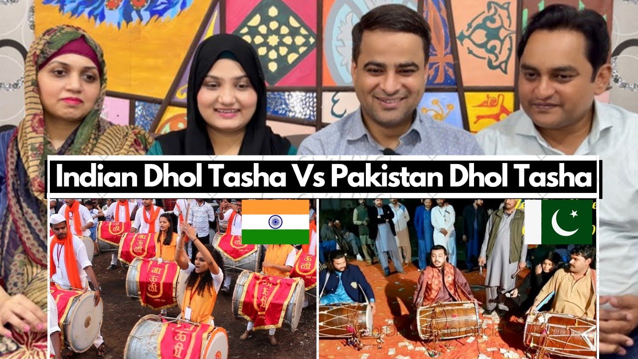 Indian Dhol Tasha Vs Pakistani Dhol Tamasha! | India Vs Pakistan Dhol Tamasha | Reaction!!