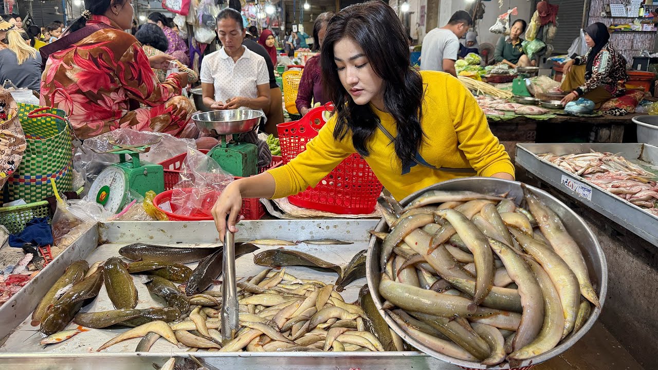 Market tour and cooking : Have you ever cooked this kind of fish before? - Buy fish and cooking