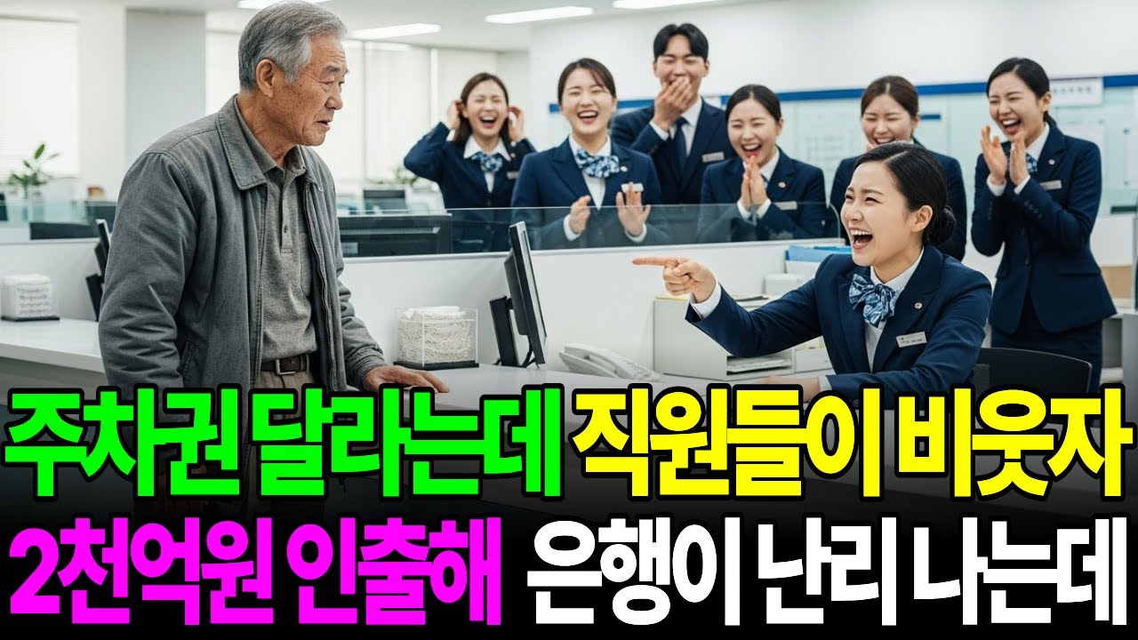 주차권 좀 달라는데 은행업무 봐야 준다며 여직원이 무시하자 2천억원 인출해 비웃던 직원들은 사색이 되고 은행이 난리나는데..  시니어사연 | 감동사연 | 오디오북