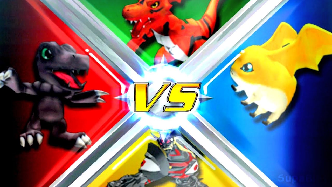 Blackagumon vs Patamon vs Guilmon vs Duskmon [Rumble Arena 2]