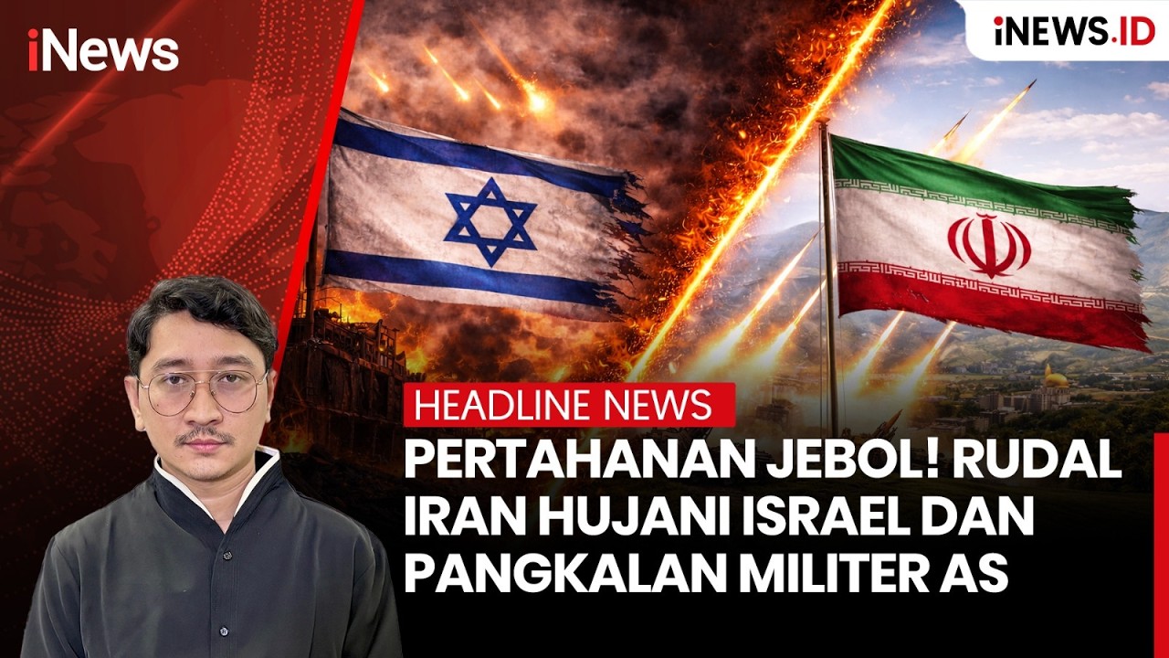 Pertahanan Jebol! Rudal Iran Hujani Israel dan Pangkalan Militer AS - Headline iNews.id