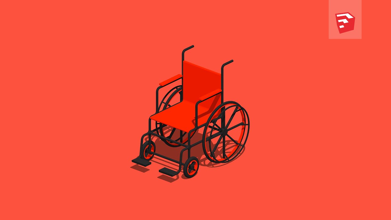 Wheel Chair  I  Time Lapse Tutorial Sketchup